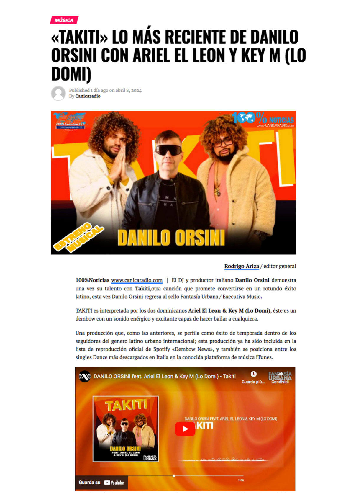 Takiti @ Canica Radio - Colombia - A4 - 1