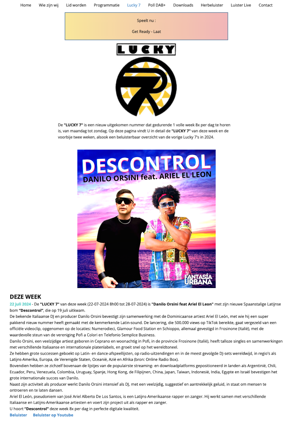 Descontrol @ Radio Seven - Paesi Bassi - A4